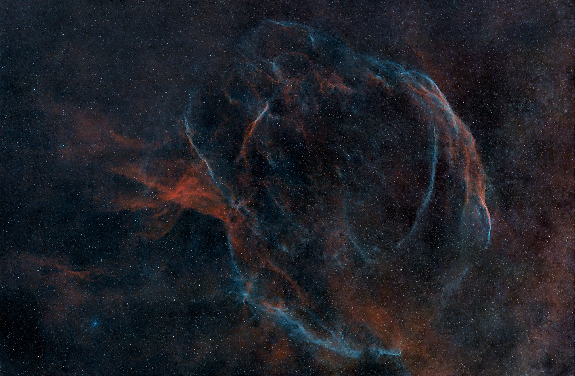 Sh2-91 is part of the supernova G65.3+5.7 in the constellation Cygnus, which dates back around 30,000 years.
